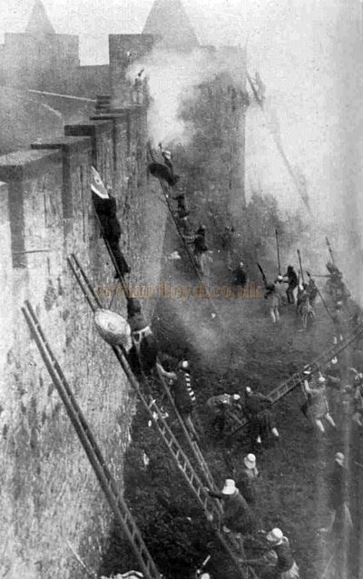 'The Siege of Beauvais' A scene from 'The Miracle of the Wolves' the opening film at the Capitol Theatre in February 1925 - From The Sphere, February 14th 1925.