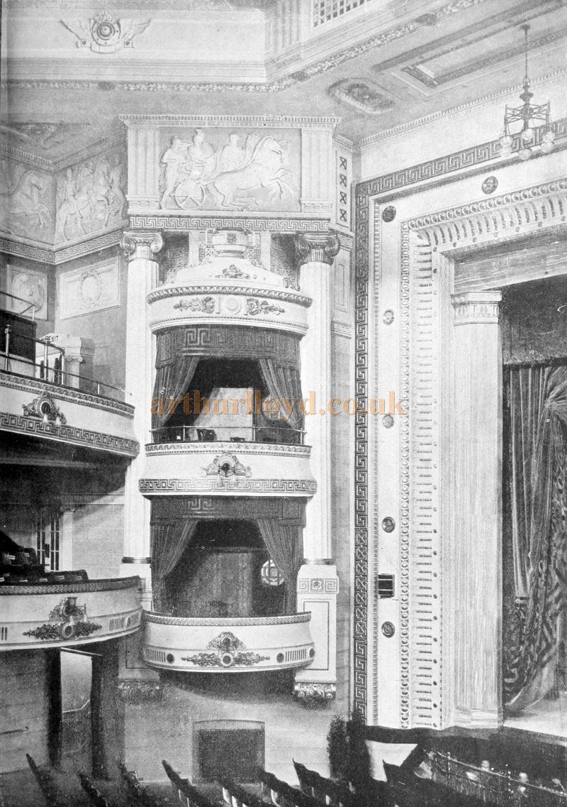 The Auditorium and Stage of the 1915 Cardiff Empire - From The Building News and Engineering Journal of August 2nd 1916.