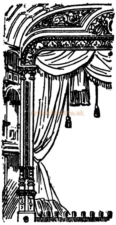 The Proscenium of the Grand Theatre of Varieties, Cardiff when it first opened in 1887 - From the Western Mail, 30th July 1887.