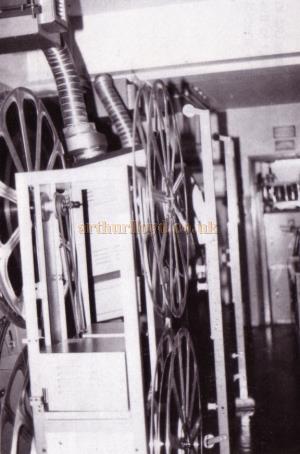The 4 X 4 Tower in the projection box at the Cannon, Haymarket in 1988 - From the souvenir brochure for the Theatre in 1988.