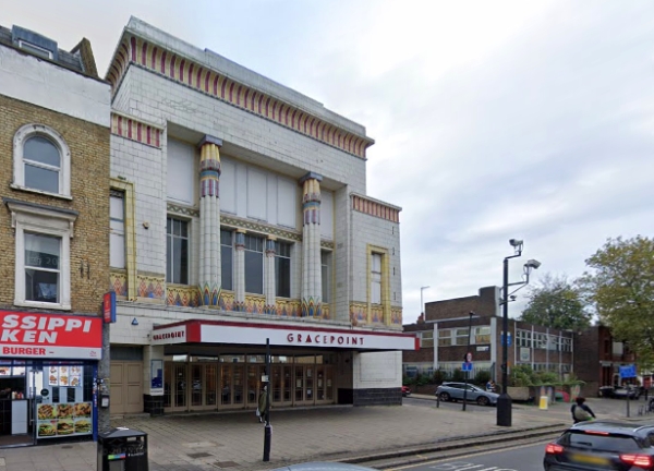 A Google StreetView Image of the former Carlton Theatre, Islington in October 2024 - Click to Interact.