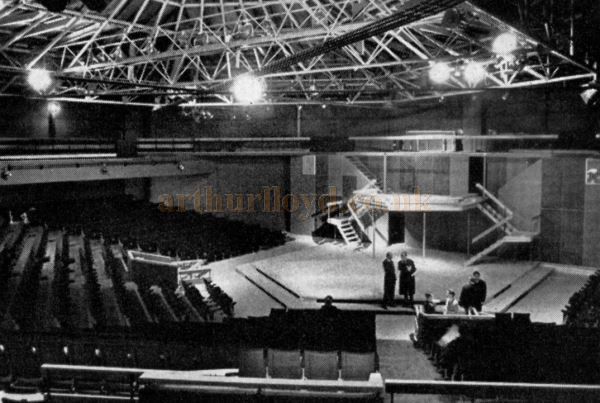 The Auditorium and stage of the Festival Theatre, Chichester when it was first built in 1962 - From 'Theatre World', July 1962.