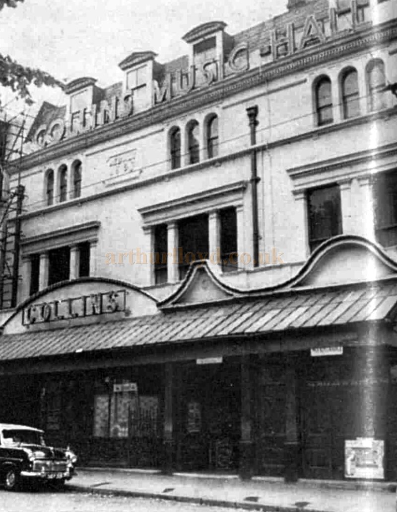 The Exterior of Collin's Music Hall shortly before the fire of 1958 - From The Sphere, 5th of October 1957.
