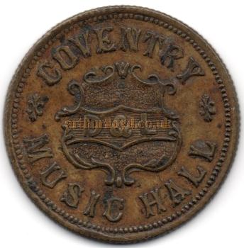 An entrance token for the Coventry Music Hall - Courtesy Alan Judd
