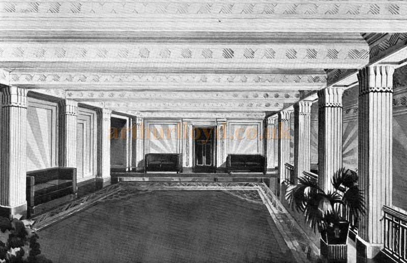 The Mezzanine Floor of the Davis Theatre, Croydon - From the opening souvenir programme for the Theatre,18th of December 1928.