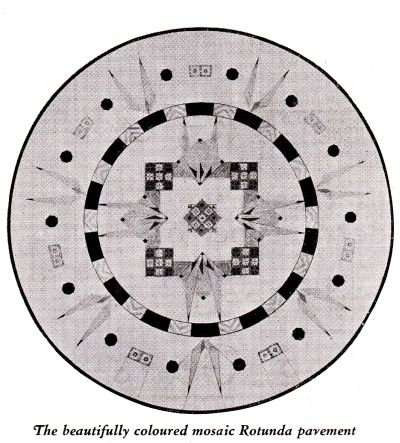 The Beautifully coloured mosaic Rotunda pavement - From the opening souvenir programme for the Davis Theatre, Croydon,18th of December 1928.