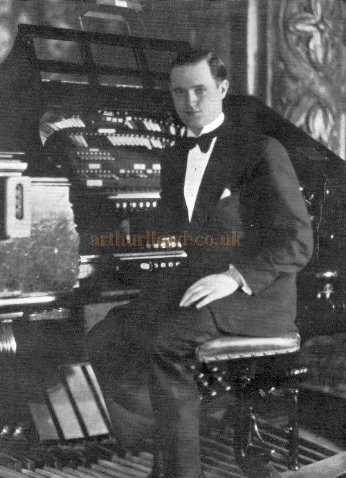 Alexander Ferguson Taylor at the Compton Organ of the Davis Theatre, Croydon - From the opening souvenir programme for the Davis Theatre, Croydon,18th of December 1928. 