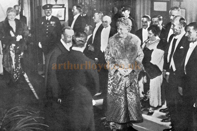 Their Majesties the King and Queen at the Marble Arch Pavilion, November 10th, 1924, being the occasion of Their Majesties first public visit to a cinema - From the opening souvenir programme for the Davis Theatre, Croydon,18th of December 1928.