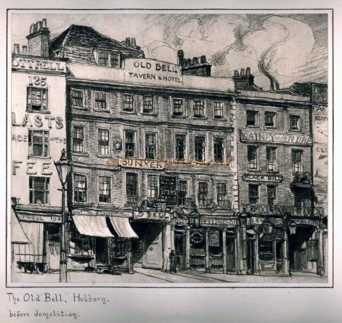 The Old Bell, Holborn before demolition