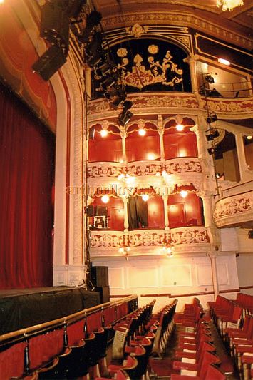The Auditorium and Stage of the Olympia Theatre, Dublin in 1990 - Courtesy Ted Bottle.