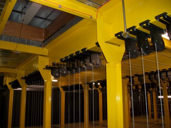 The Grid at the Grove Theatre, Dunstable during fitting out - Courtesy Roger Fox, Theatreplan.