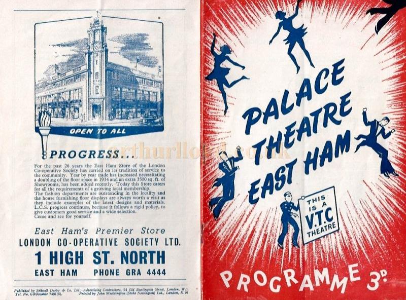 Memories of Jolson, East Ham Palace, September 6th 1954.