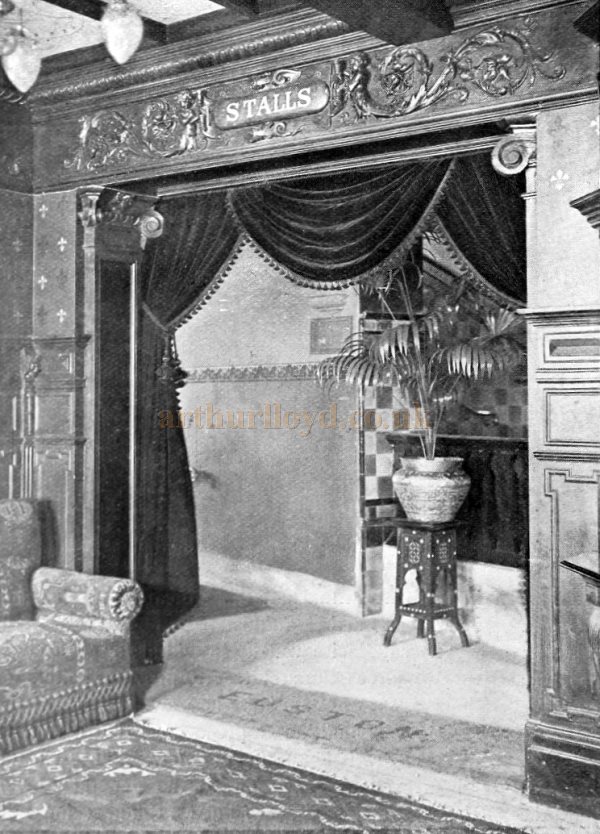 The Entrance Hall of the Euston Palace of Varieties shortly before the Theatre opened - From the Architectural Review, 1901. 