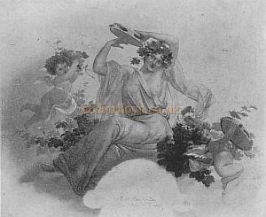 Specimen of the Mural Decorations at the new Euston Theatre of Varieties. - From 'The Sketch' December 26th 1900.