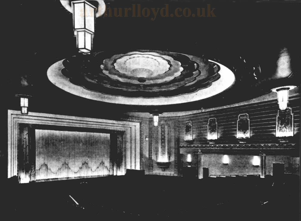 The Auditorium of the Gaumont Palace Theatre, Exeter in 1932 - From The Kinematograph Weekly, 23rd of June 1932.