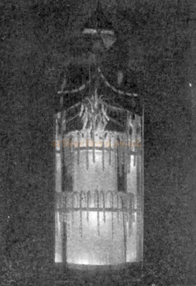 One of the four fountain light fittings installed in the Auditorium of the Plaza Cinema, Exeter in 1931 - From The Bioscope, 1st of April 1931.