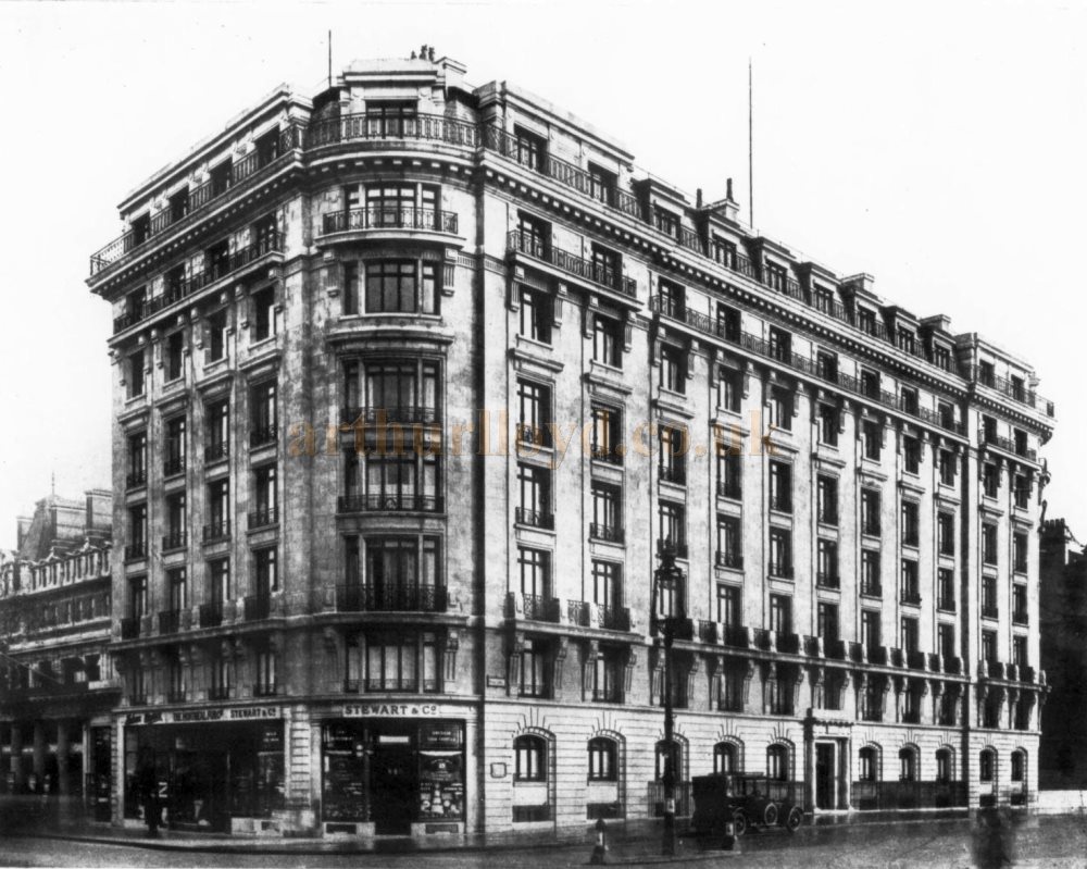 Frank T. Verity's Flats in Park Lane, Marble Arch, London - From The Architects' Journal, 1st of July 1925.