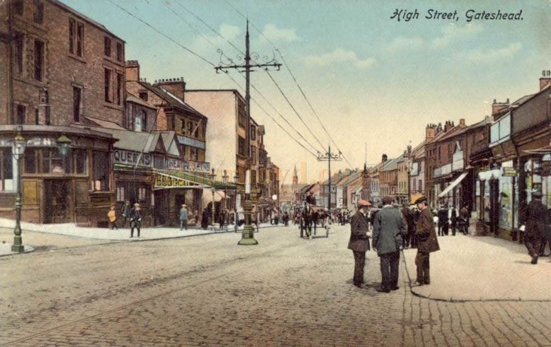 An early postcard showing the Queen's Theatre, Gateshead, formerly the Theatre Royal - Courtesy George Watt.