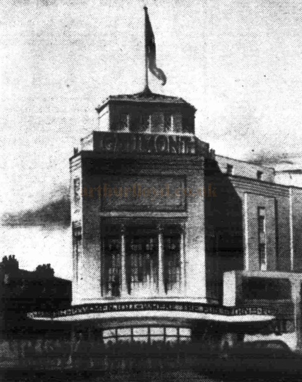 The exterior of the Gaumont Theatre, Holloway Road when it first opened in 1938 - From an Advertisement for G. B. Equipments Ltd., in the ERA of September 8th 1938.