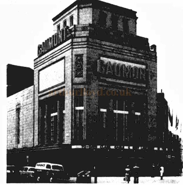 The Exterior of the Rebuilt Gaumont Theatre, Holloway Road in 1958 - From The Ideal Kinema, 14th of August 1958.