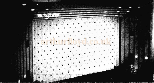 The Screen and Auditorium of the Rebuilt Gaumont Theatre, Holloway Road in 1958 - From The Ideal Kinema, 14th of August 1958.