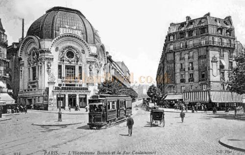 A postcard showing Bostock's Cirque Hippodrome in Paris - Courtesy Graeme Smith.