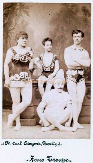 The Zaro Troupe who were featured in the opening night production at the Gaiety Theatre, Glasgow in 1891 - Courtesy Graeme Smith.