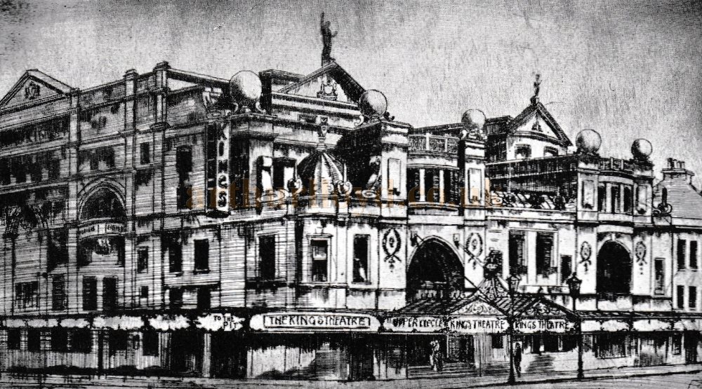 The Exterior of the King's Theatre, Glasgow - From Howard & Wyndham's Jubilee Brochure Celebrating 50 Years in Business - Courtesy Ian Grey.