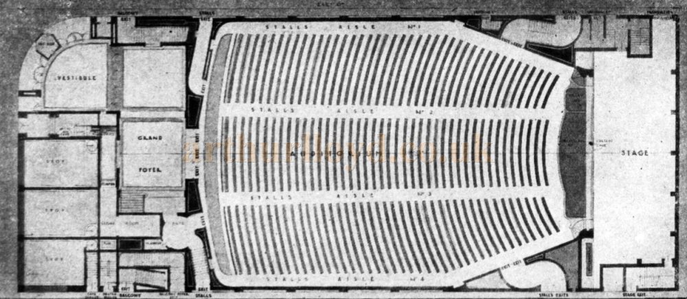 A Ground Plan for the Paramount Theatre, Glasgow - From The Builder, 1st of February 1935.