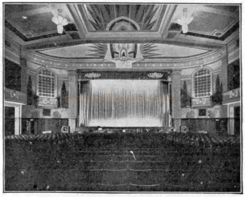 The Auditorium and Stage of the Tivoli Cinema, Glasgow - From The Bioscope, 28th of August 1929.