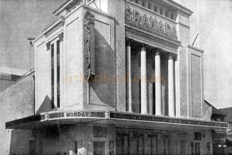 The Granada Theatre, Tooting - From a Chloride Batteries Advertisement in the Bioscope Cinema Magazine of October 7th 1931.