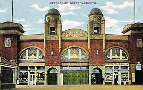 A postcard of the Great Yarmouth Hippodrome sent in 1917.