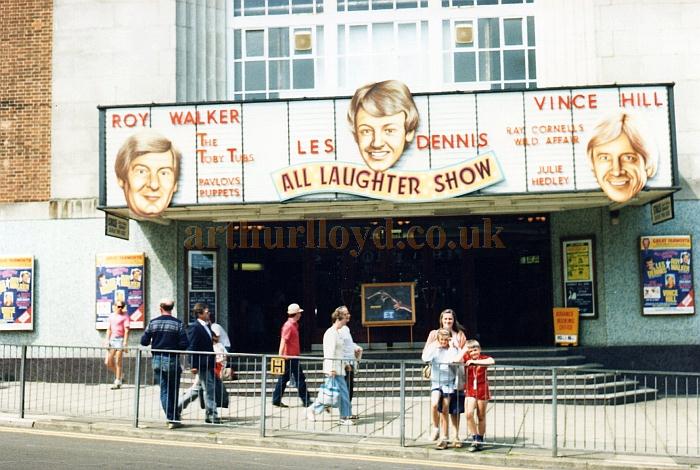 A photograph of the former Regal Cinema, Great Yarmouth, during the run of the Les Dennis 'All Laughter Show' in 1986 - Courtesy Martin Hough