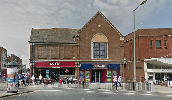 A Google StreetView Image of the site of the former Regal Theatre and Theatre Royal, Great Yarmouth in June 2018 - Click to Interact.