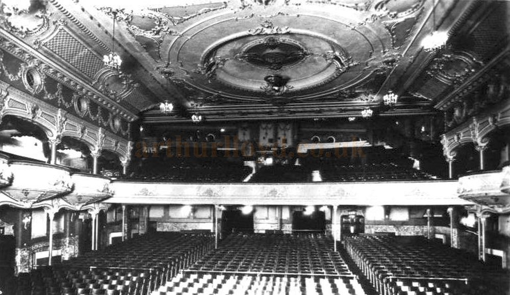 The Auditorium of the Regent Theatre, Great Yarmouth showing the elaborate decoration in what was considered to be one of the most ornate Theatres outside of London - Photograph shown here with the Kind Permission of Colin Tooke from his now out of print book 'That's Entertainment-Theatres and Cinemas of Great Yarmouth & Gorleston.'