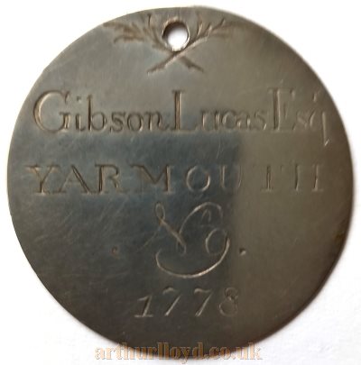 One of the Silver Tickets which gave subscribers the right to enter the Theatre Royal, Great Yarmouth at any time without having to pay admission - Courtesy Colin Tooke.
