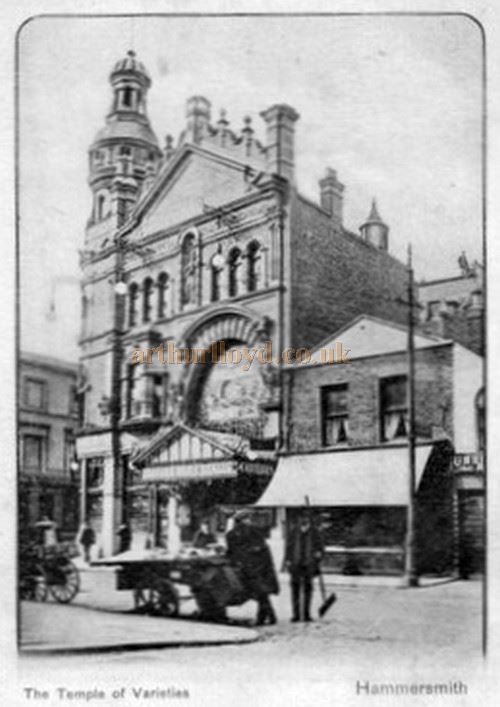 An early photograph of the Temple of Varieties, Hammersmith