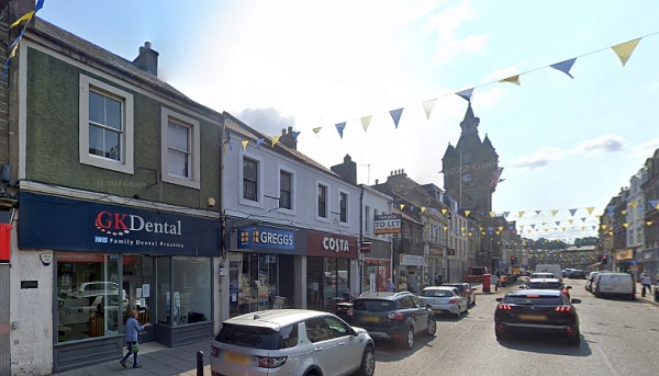 A Google StreetView Image showing the site of the former Hawick Pavilion in August 2021 - Click to Interact.