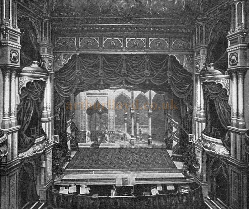 The Auditorium and Stage of the Holloway Empire in 1902, formerly the Empire Palace of Varieties - From The Playgoer, November 1902 - Courtesy Simon Moss, stagememories. 