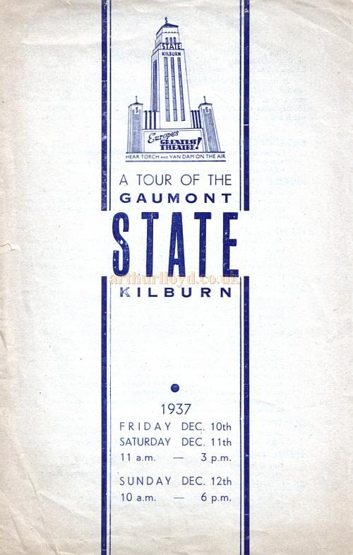A Tour of the Gaumont State Theatre, Kilburn, Friday 10th of December 1937