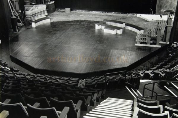 The Auditorium and Stage of the first Leeds Playhouse from 1970 to 1990 - From a Rank Strand Electric Publication.