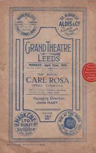 Programme for the Leeds Grand Theatre in 1918