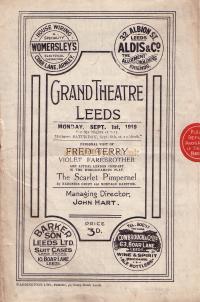 Programme for the Leeds Grand Theatre in 1919