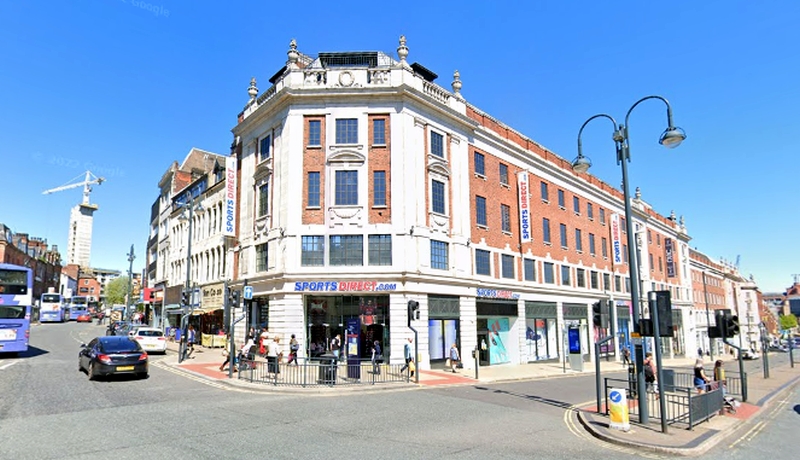 A Google StreetView Image of the former Paramount Theatre / Odeon, Leeds in May 2018 - Click to Interact.