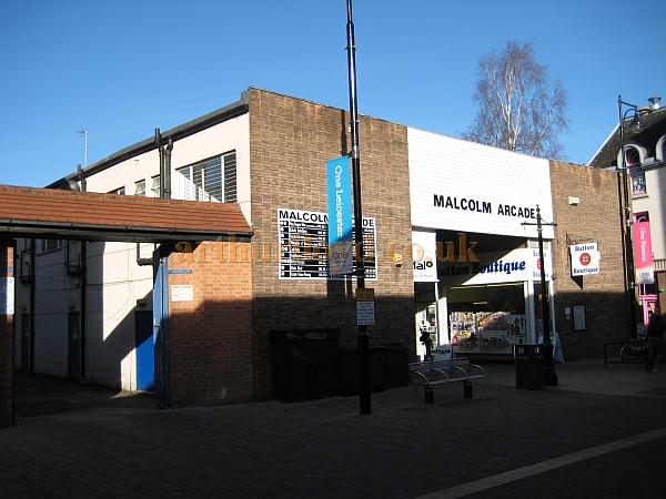 The rear of the Malcolm Arcade of Shops in Cank Street Leicester, the site of the back of the Leicester Royal Opera House and it's Stage Door - Courtesy David Garratt.