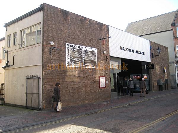 The frontage of the Malcolm Arcade on Silver Street in 2011 which replaced Phipp's original frontage of the Royal Opera House, Silver Street, Leicester in 1960 - Courtesy David Garratt.