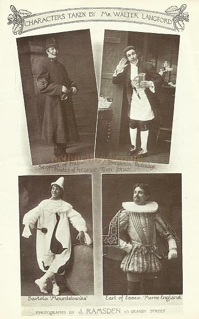 A testimonial programme for Walter Langford at the Temperance Hall, Leicester on May the 2nd 1912