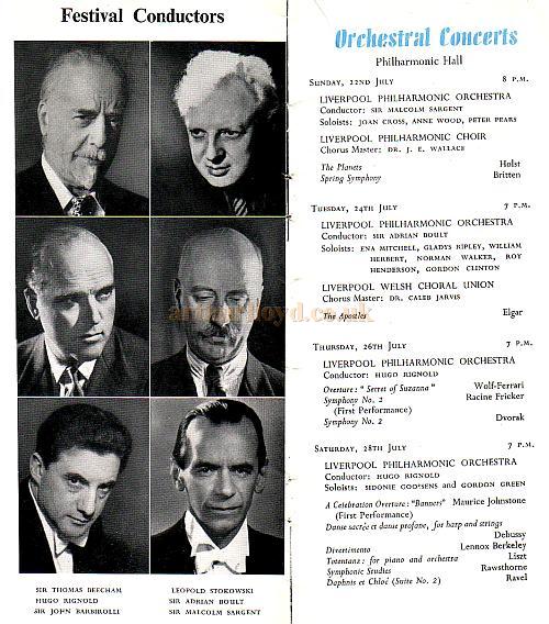 Festival Conductors and Orchestral Concerts