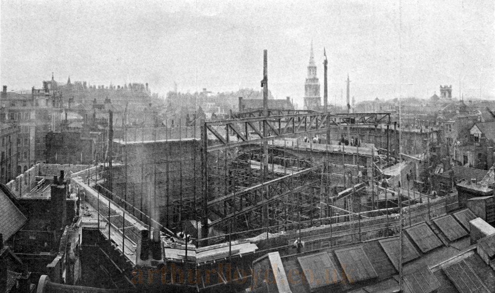 The London Coliseum: Work as executed up to May 5th, 1904. Frank Matcham & Co., Architects. - From The Builders' Journal and Architectural Record 26th October 1904.