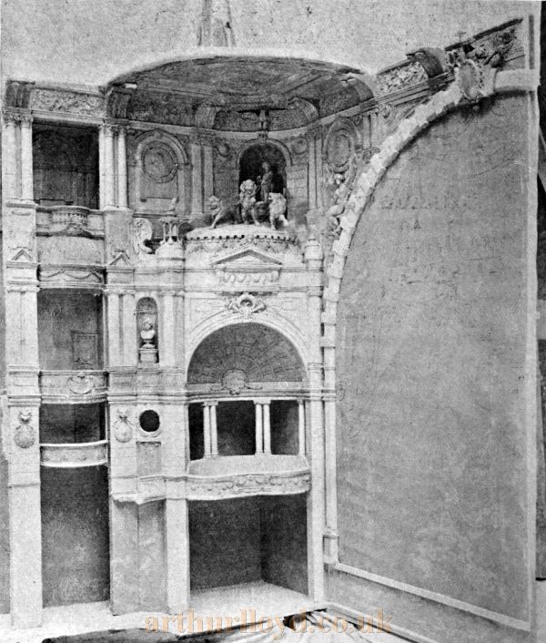 A Model of the Interior of the London Coliseum, showing Boxes and Proscenium Opening, by F. De Jong & Co. - From the Builders' Journal and Architectural Record of the 9th of November 1904.